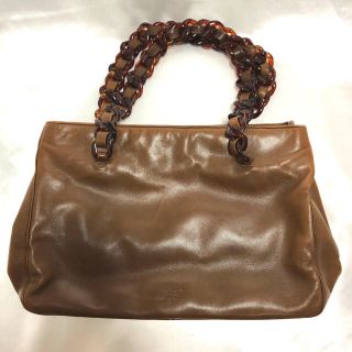 プラダ(PRADA)のPRADA プラダ ✨プラスチックチェーン レザーハンドバック✨【値下げ‼️】(ハンドバッグ)