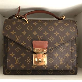 ルイヴィトン(LOUIS VUITTON)のルイヴィトン　モンソー　2way バッグ(セカンドバッグ/クラッチバッグ)