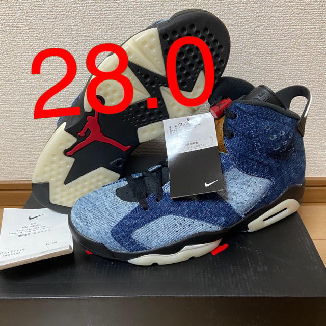 NIKE(ナイキ)の【28.0】AIR JORDAN RETRO 6 WASHED DENIM メンズの靴/シューズ(スニーカー)の商品写真