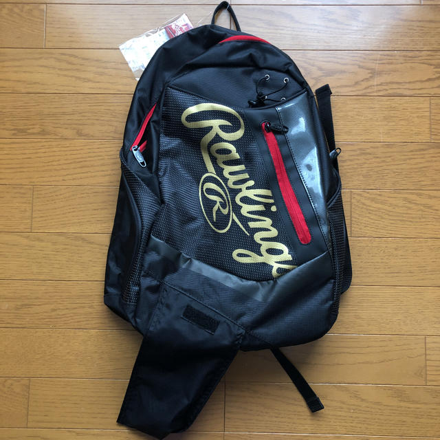 Rawlings(ローリングス)のRawlingsバッグパック(ブラック/ゴールド)【20L/新品】2/10迄 スポーツ/アウトドアの野球(その他)の商品写真