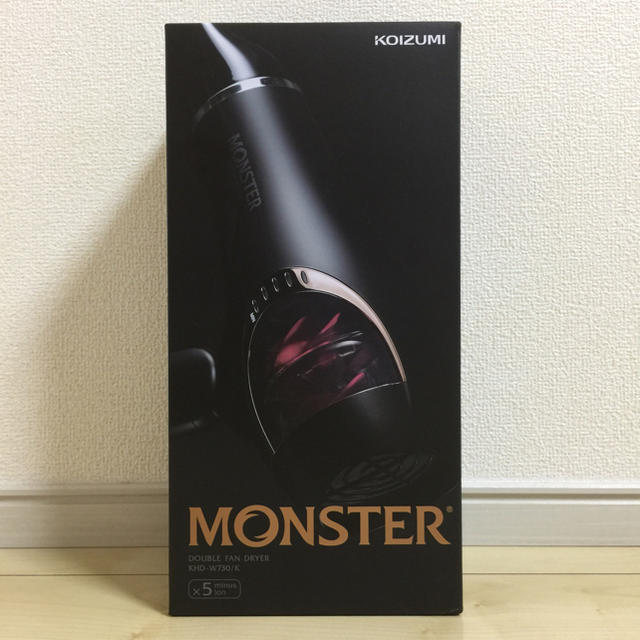 KOIZUMI(コイズミ)の★未開封 新品 モンスター KHD-W730/K [ブラック] スマホ/家電/カメラの美容/健康(ドライヤー)の商品写真