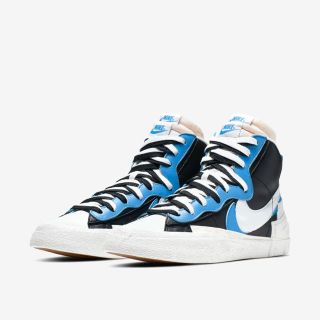 ナイキ(NIKE)のNIKE×sacai BLAZER MID BLUE 27㎝(スニーカー)