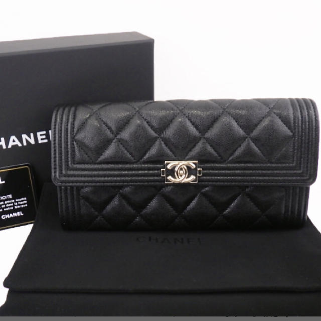 ふるさと割】 ボーイシャネル NEWCHANEL MY - CHANEL 長財布 ブラック