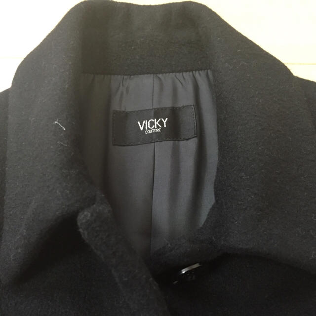 VICKY(ビッキー)のまいちゅ様専用ビッキー コート ブラック レディースのジャケット/アウター(ピーコート)の商品写真