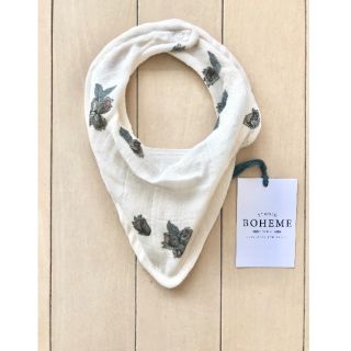 キャラメルベビー&チャイルド(Caramel baby&child )の新品✦1点のみ Studio Boheme hazelnut柄 スタイ(ベビースタイ/よだれかけ)