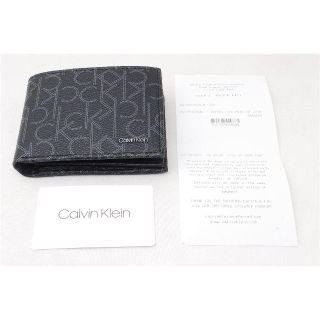 カルバンクライン(Calvin Klein)のアメリカ直営店購入★CK モノグラム カルバン クライン 二つ折り財布 黒 総柄(折り財布)