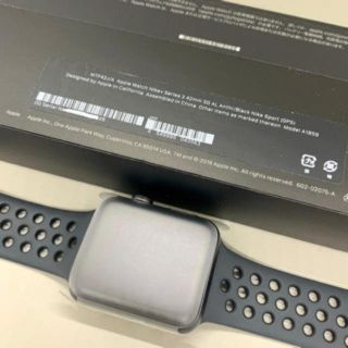 アップルウォッチ(Apple Watch)の【送料込み】アップルウォッチ3 NIKE ナイキGPS 42mm スペースグレー(腕時計(デジタル))