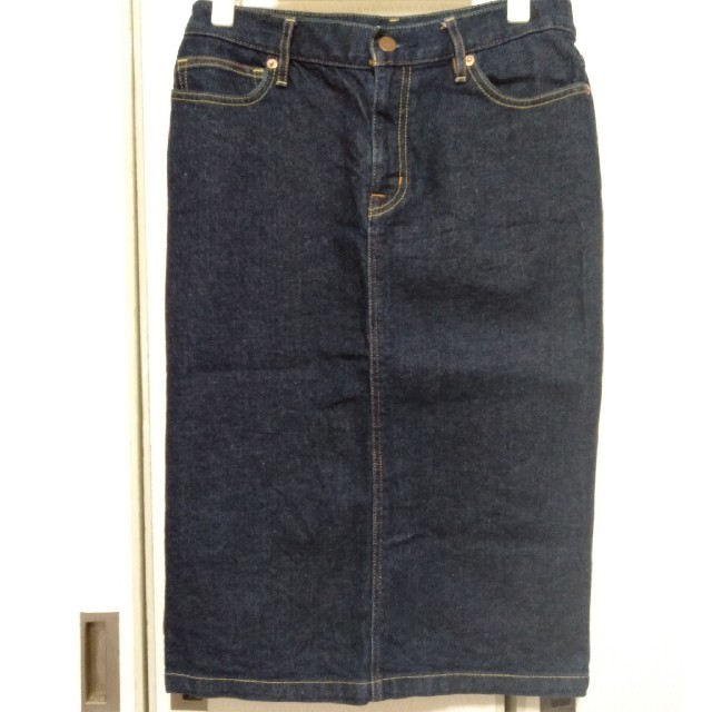 MUJI (無印良品)(ムジルシリョウヒン)の無印良品　デニムタイトスカート レディースのスカート(ひざ丈スカート)の商品写真