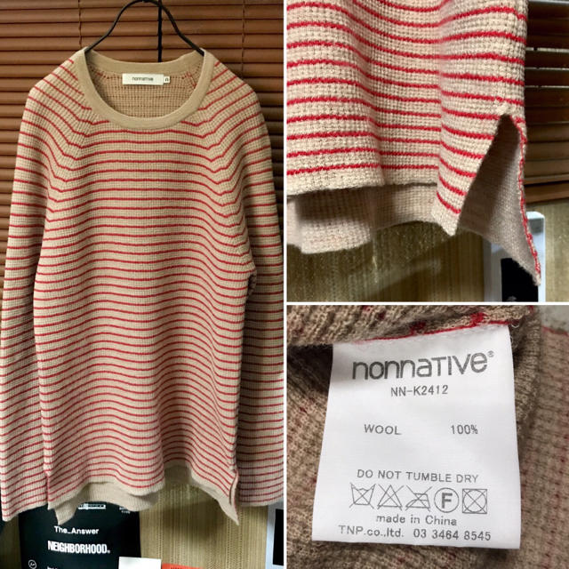 ［極美品／完売モデル］《★ nonnative ★》サーマルウールカットソー