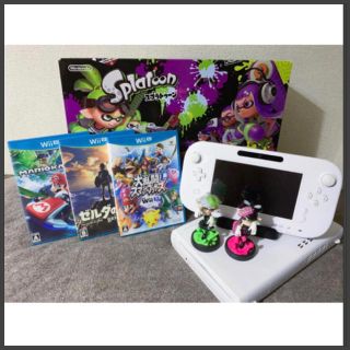 ウィーユー(Wii U)のWii U スプラトゥーン セット (アオリ・ホタル付き) + ソフト3種(家庭用ゲーム機本体)