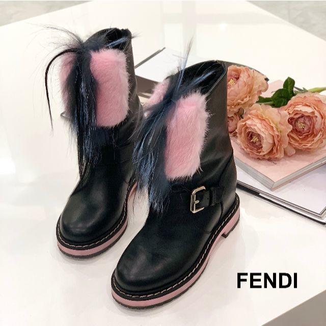 FENDI(フェンディ)の272 美品 フェンディ エンジニアブーツ 黒 レディースの靴/シューズ(ブーツ)の商品写真