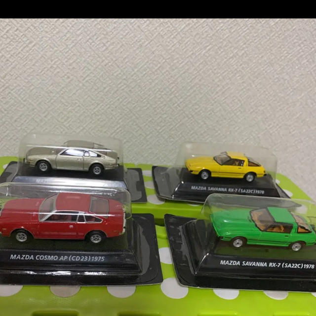 ミニカー マツダ コスモ RX-7 旧車4台 エンタメ/ホビーのおもちゃ/ぬいぐるみ(ミニカー)の商品写真