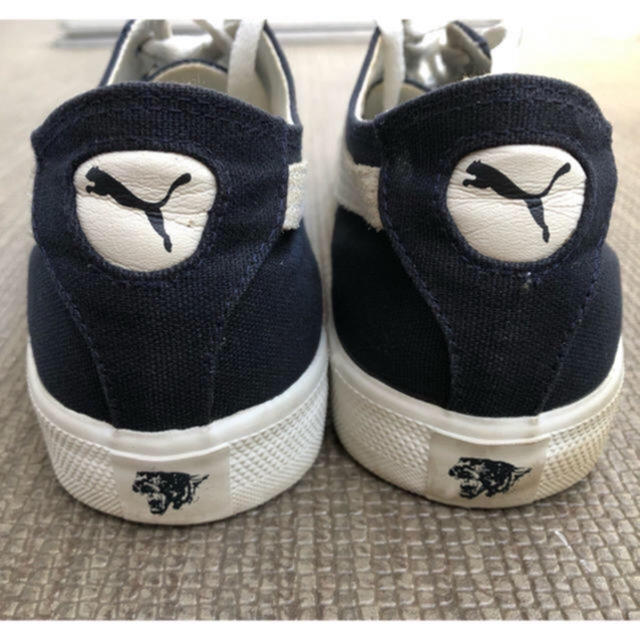 PUMA - PUMA プーマ キャンバススニーカー キャンバス生地 紺色の通販