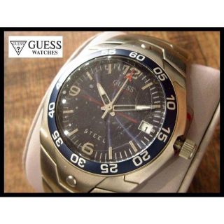 ゲス(GUESS)の新品未使用 GUESS ゲス STEEL ダイバーズ クォーツ 腕時計 付属付(腕時計(アナログ))