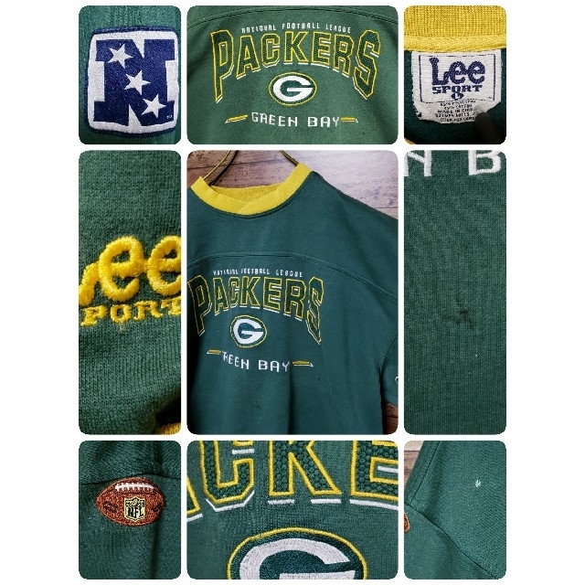 《値引き》Lee×NFL グリーンベイパッカーズ スウェットトレーナー 刺繍ロゴ メンズのトップス(スウェット)の商品写真