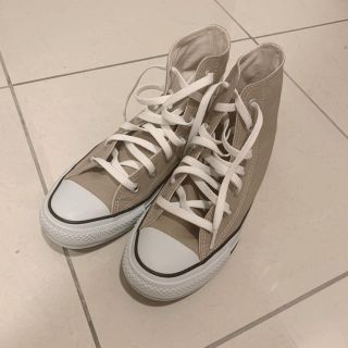 コンバース(CONVERSE)の【最終値下】コンバース ハイカット ベージュ 24.5 スニーカー(スニーカー)