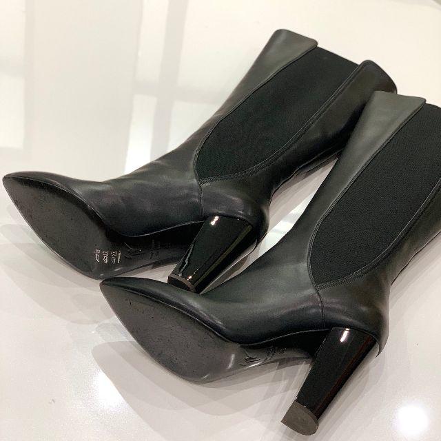 GIUZEPPE ZANOTTI(ジュゼッペザノッティ)の1247 美品 ジュゼッぺザノッティ サイドゴア ロングブーツ 黒 レディースの靴/シューズ(ブーツ)の商品写真