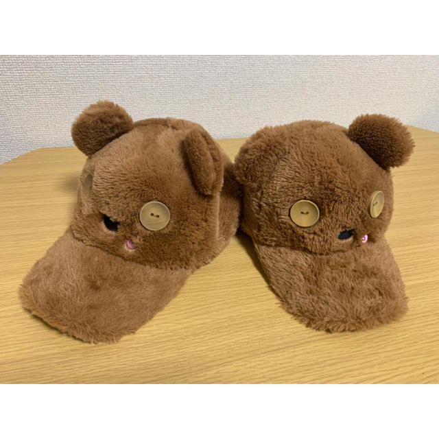 USJ(ユニバーサルスタジオジャパン)のティムのボアキャップ2個まとめ売りです🐻１回使用と２回使用したものです。 レディースの帽子(キャップ)の商品写真