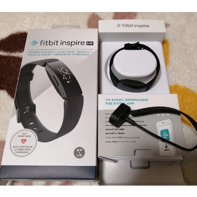 Fitbit inspire HR 黒 ブラック 美品　フィットビット