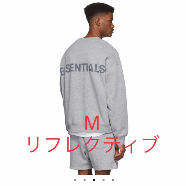 FEAR OF GOD(フィアオブゴッド)のM essentials リフレクティブプリント スウェット グレー fog メンズのトップス(スウェット)の商品写真