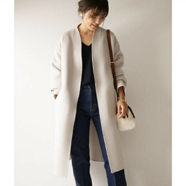 Spick u0026 Span ノーカラーコート ベージュ 輸入品日本向け