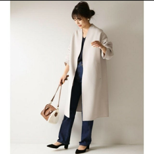 Spick u0026 Span ノーカラーコート ベージュ 輸入品日本向け