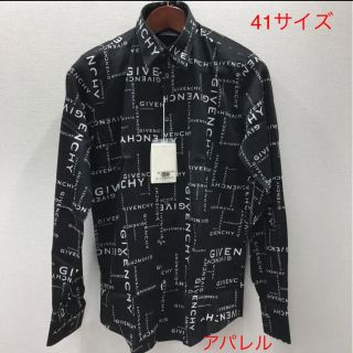 ジバンシィ(GIVENCHY)の新品19AW GIVENCHY オールオーバーロゴ 総柄 シャツ 41(L) 黒(シャツ)