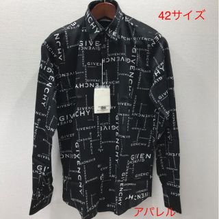 ジバンシィ(GIVENCHY)の新品19AW GIVENCHY オールオーバーロゴ 総柄 シャツ 42(XL)(シャツ)