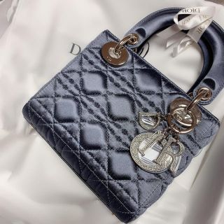 クリスチャンディオール(Christian Dior)の希少品　LADY DIOR レディディオールミニ　ラインストーンチャーム(ハンドバッグ)