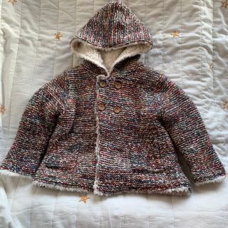 ザラキッズ(ZARA KIDS)のZARA mini ニット　ジャケット　コート　裏ボア コート アウター(ジャケット/コート)