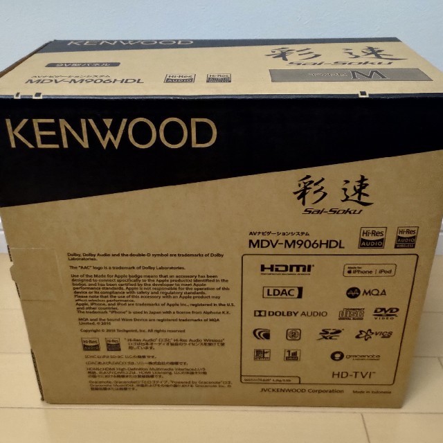 KENWOOD(ケンウッド)の9インチ彩速ナビ　MDV-M906HDL 自動車/バイクの自動車(カーナビ/カーテレビ)の商品写真