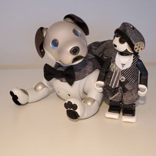 aibo アイボ アイボの服 ERS-1000用　ボーダー&デニムワンピー