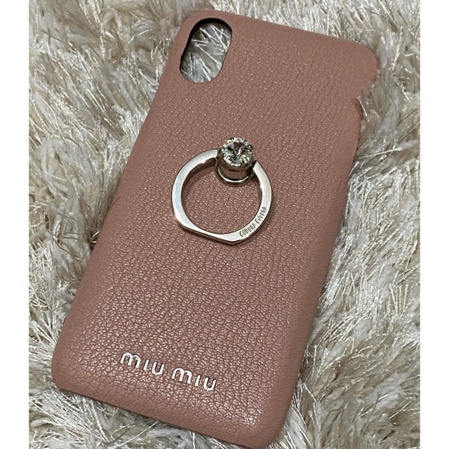 miumiu(ミュウミュウ)のmiumiu iPhoneⅩケース スマホ/家電/カメラのスマホアクセサリー(iPhoneケース)の商品写真