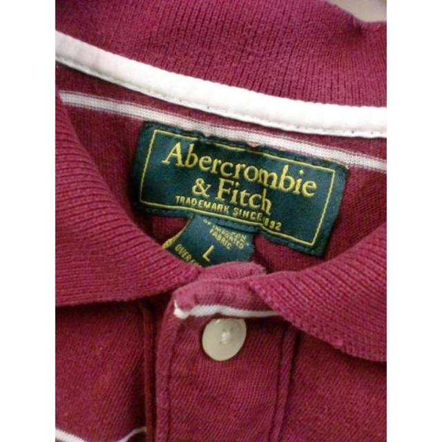 Abercrombie&Fitch(アバクロンビーアンドフィッチ)の匿名即日発可！アバクロンビー&フィッチボーダーポロシャツエンジL メンズのトップス(ポロシャツ)の商品写真