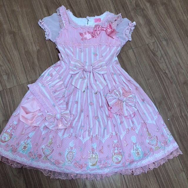 ひざ丈ワンピースAngelic Pretty ローズトワレ 3点セット