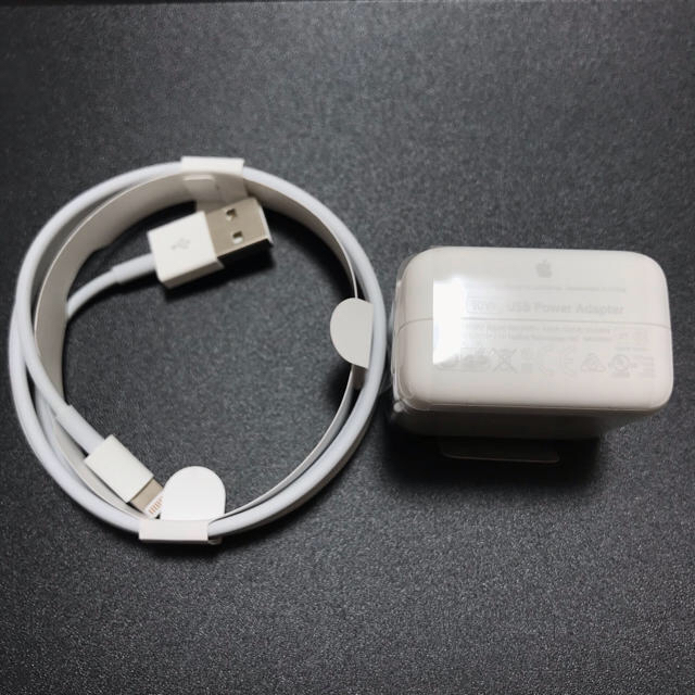 Apple(アップル)のiPad 付属 パワーアダプター Lightningケーブル イヤホン スマホ/家電/カメラのスマートフォン/携帯電話(バッテリー/充電器)の商品写真