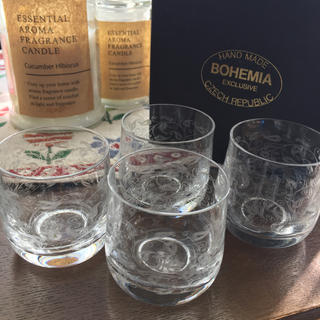ボヘミア クリスタル(BOHEMIA Cristal)のボヘミア  リキュール (冷酒)グラス4個 値下げ中！(グラス/カップ)