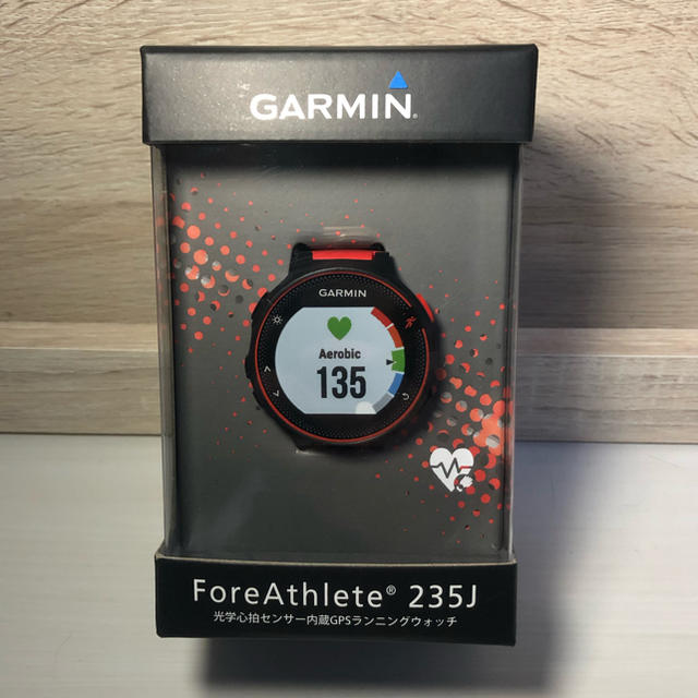 【新品未開封】Garmin 235J レッド ランニングウォッチ約9時間-時計モード