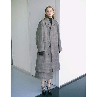 コモリ(COMOLI)の売り切り価格 最終値下げ 17aw オーラリー  グレンチェック コート(チェスターコート)