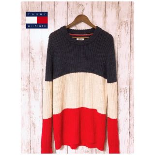 トミーヒルフィガー(TOMMY HILFIGER)の【 人気 】 トミーヒルフィガー トリコカラー ニット セーター(ニット/セーター)