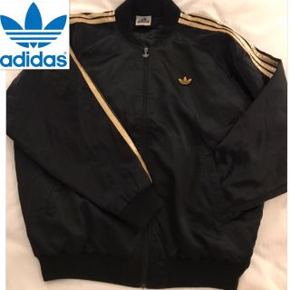 アディダス(adidas)の1点物♡ビンテージ品！アディダス　ファイヤーバード　トラックジャケット　L 黒(トレーナー/スウェット)