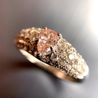 紫 様 専用です！「天然ピンクダイヤモンド」0.513ct プラチナリング！(リング(指輪))