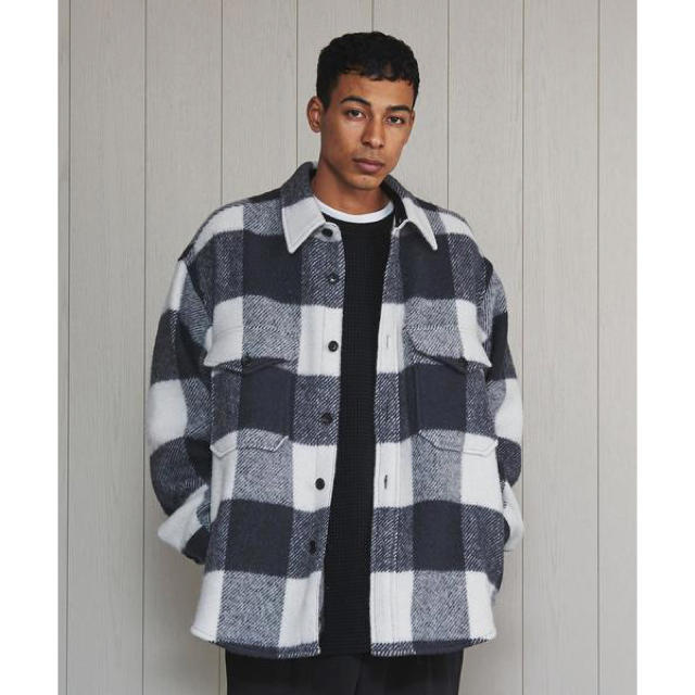 即完売 H beauty&youth FLUFFY CHECK BIG CPO