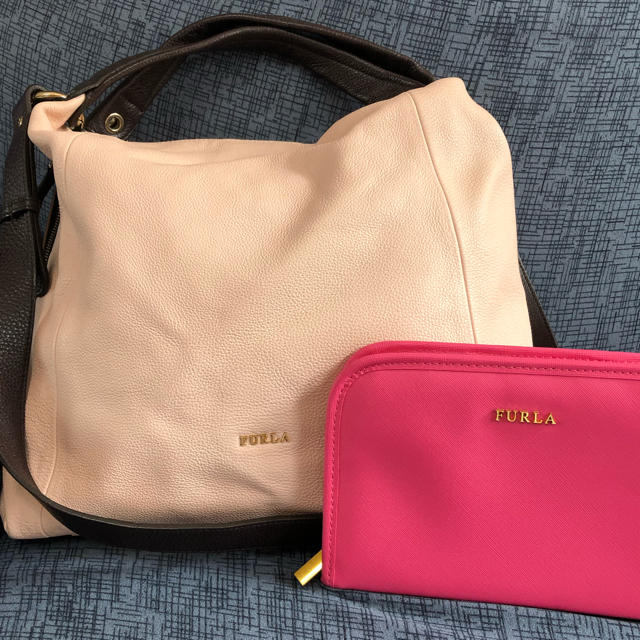 FURLA レザー バッグ 2way ポーチ 2点セット