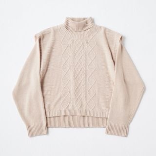 サンシー(SUNSEA)の3way Layered Turtleneck Knit (Beige)(ニット/セーター)