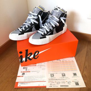 ナイキ(NIKE)のNIKE BLAZER MID SACAI ウルフグレー　28.5(スニーカー)