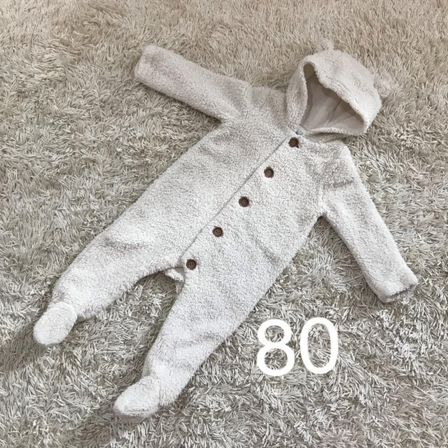 babyGAP(ベビーギャップ)のギャップ  クマ耳　カバーオール  size80  12-18 キッズ/ベビー/マタニティのベビー服(~85cm)(カバーオール)の商品写真