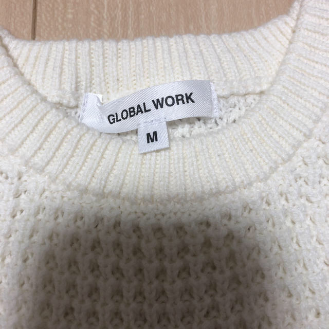 GLOBAL WORK(グローバルワーク)のひまわり様専用 GLOBAL WORK ニット 白 キッズ/ベビー/マタニティのキッズ服女の子用(90cm~)(ニット)の商品写真