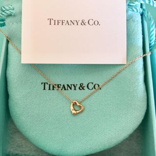 Tiffany & Co. - ティファニー オープンハート ペンダント ローズ