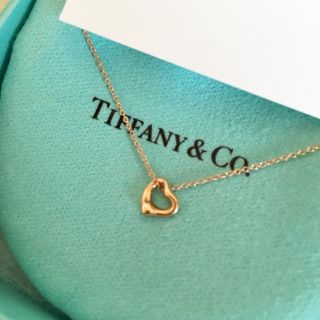 ティファニー オープンハート ペンダント ローズゴールド 18k